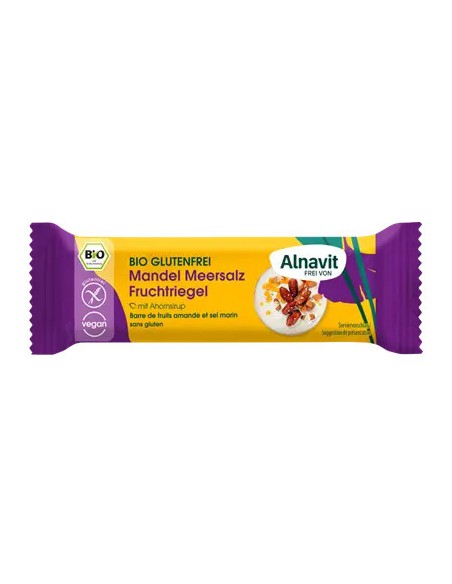 Baton cu migdale si sare de mare fara gluten, bio, 40g Alnavit                                      