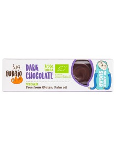 Baton de ciocolata neagra fara zahar adaugat, bio, 40g, Super Fudgio                                