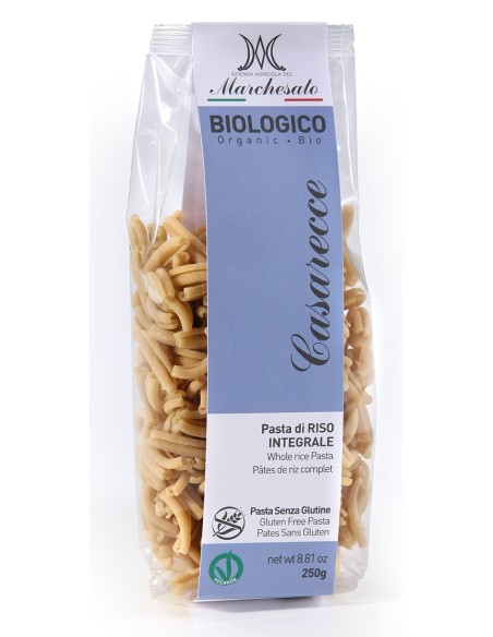 Paste casarecce din orez integral bio fara gluten 250g Marchesato                                   